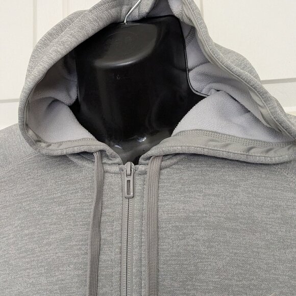 adidas Men's Standard Essentials Full-Zip Hoodie Size XL Gray - Picture 4 of 10